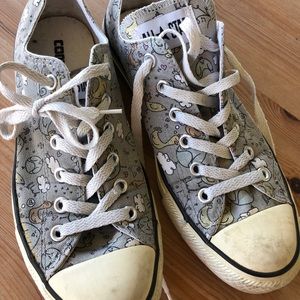 Converse Gray with Birds Size 8M/10W